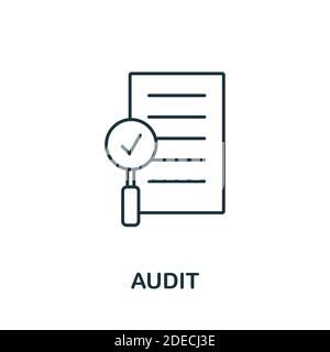 Audit-Symbol. Linienstil-Element aus der Audit-Sammlung. Thin Audit-Symbol für Vorlagen, Infografiken und mehr Stock Vektor