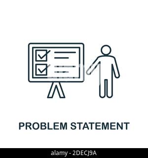 Problemstattsymbol. Einfaches Element aus der Sammlung von Geschäftstechnologien. Ausgefülltes Problem Statement-Symbol für Vorlagen, Infografiken und mehr Stock Vektor