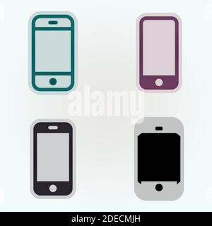 Vektor-Illustration auf einem Thema Telefon, Smartphone Stock Vektor