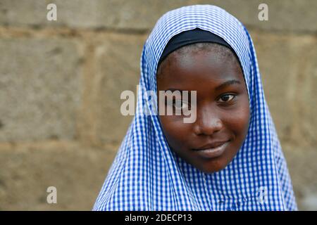 Muslim's Mädchen an der Schule im nördlichen Teil von Nigeria Kaduna am 30. Juli 2013. Stockfoto