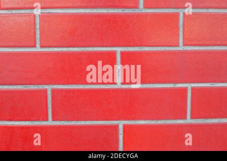 Rote Ziegelwand. Ziegelstruktur. Brick-Layout Stockfoto