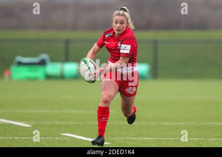 Bristol bears Women Rugby gegen Saracens Women, Shaftsbury Park Bristol. Marlie Packer, Alice Lockwood, Simon Middleton Stockfoto