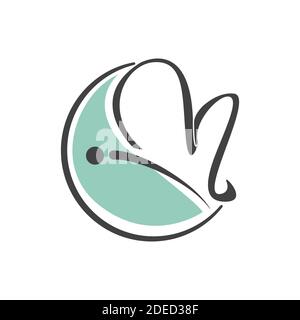 Nizza einfach Schönheit Schmetterlinge Schmetterling Logo Design-Vorlage Vektor-Illustration Stock Vektor