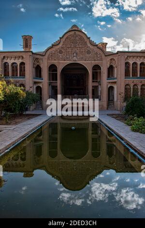 Boroujerdi Haus, traditionelle Kaufleute persisches Haus, Qajari Stil, Kashan, Isfahan Provinz, Iran Stockfoto