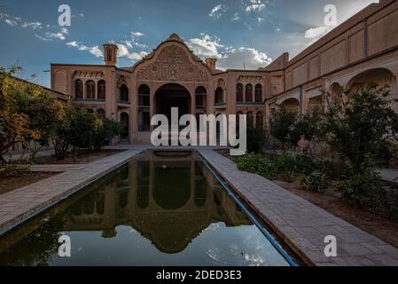 Boroujerdi Haus, traditionelle Kaufleute persisches Haus, Qajari Stil, Kashan, Isfahan Provinz, Iran Stockfoto