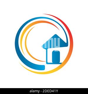 Real Estate Logo Vektor-Design für Immobilien-Geschäft und Hypothek Unternehmen Stock Vektor