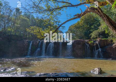 Salto Capiovi oder Capiovi Falls im Parque Natural Don Alberto Nobs, Gemeinde Capiovi, Provincia Misiones, Argentinien, Lateinamerika Stockfoto