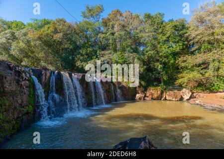 Salto Capiovi oder Capiovi Falls im Parque Natural Don Alberto Nobs, Gemeinde Capiovi, Provincia Misiones, Argentinien, Lateinamerika Stockfoto