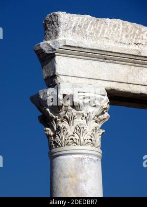 Ausgrabungsstätte der antiken Stadt Laodykeia in Lykos, Denizli, Türkei Stockfoto