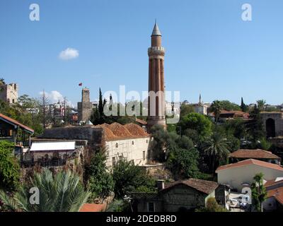 Yivli Minarett in Antalya, Türkei Stockfoto