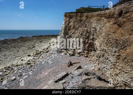 Sussex's einzige unerschlossenen Flussmündung enthält die faszinierendsten Landschaften der Südküste, geschützt durch die NT, Country Park und SSSI Systeme. Stockfoto