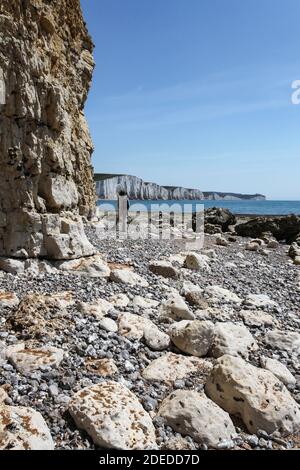 Sussex's einzige unerschlossenen Flussmündung enthält die faszinierendsten Landschaften der Südküste, geschützt durch die NT, Country Park und SSSI Systeme. Stockfoto