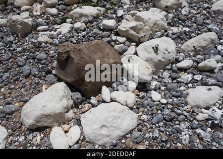 Sussex's einzige unerschlossenen Flussmündung enthält die faszinierendsten Landschaften der Südküste, geschützt durch die NT, Country Park und SSSI Systeme. Stockfoto