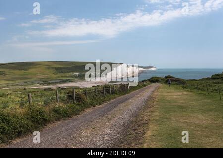 Sussex's einzige unerschlossenen Flussmündung enthält die faszinierendsten Landschaften der Südküste, geschützt durch die NT, Country Park und SSSI Systeme. Stockfoto