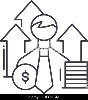 Incentive Motivations-Symbol, lineare isolierte Illustration, dünne Linie Vektor, Webdesign Zeichen, Umriss Konzept Symbol mit editierbaren Strich auf weiß Stock Vektor