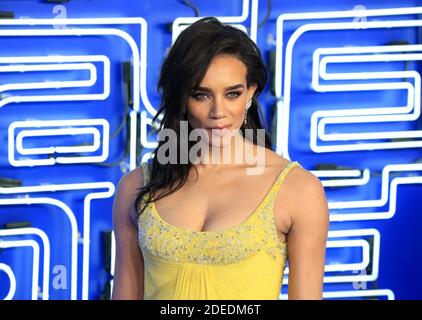 Hannah John-Kamen nimmt an der europäischen Premiere von 'Ready Player One' im Vue West End am 19. März 2018 in London, England, Teil. Stockfoto