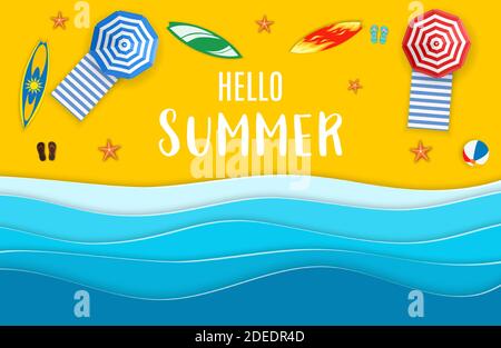 Hallo, Sommer Hintergrund Stock Vektor