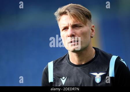 Ciro unbeweglich von Latium reagiert beim Aufwärmen vor während Die italienische Meisterschaft Serie EIN Fußballspiel zwischen SS Lazio / LM Stockfoto