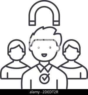 Einstellendes Symbol, lineare isolierte Illustration, dünner Linienvektor, Webdesign-Zeichen, Umrisskonzept-Symbol mit editierbarer Kontur auf weißem Hintergrund. Stock Vektor