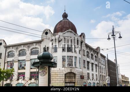 Blick auf die Straße von Belgrad in Serbien. Stockfoto