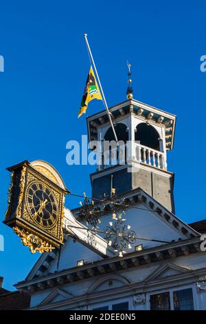 England, Surrey, Guildford, Die Guildhall Clock Stockfoto