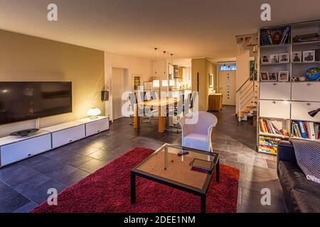 Typische Wohnung einer deutschen Familie Stockfoto