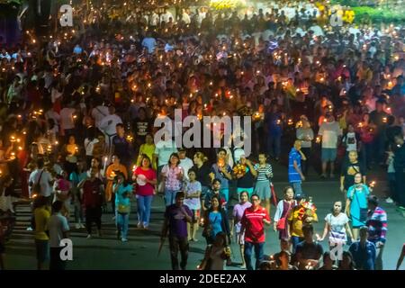 Die Sto Nino religiöse Prozession in Cebu, Philippinen Stockfoto