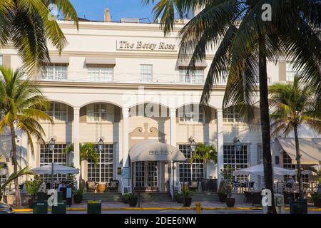 Usa, Miami, Miami Beach, South Beach, Ocean Drive, Betsy Hotel Stockfoto