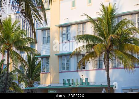 USA, Miami, Ocean Drive, Avalon Hotel Stockfoto
