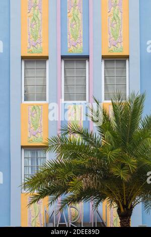 USA, Miami, Miami Beach, South Beach, Ocean Drive, Marlin Hotel Stockfoto