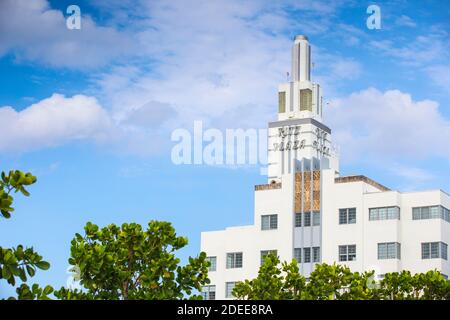 USA, Miami, Miami Beach, South Beach, Collins Ave, Delano Hotel entworfen von Philippe Starck Stockfoto