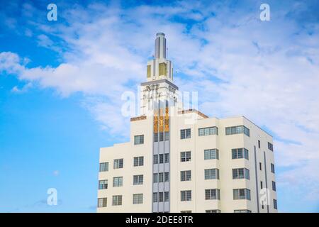 USA, Miami, Miami Beach, South Beach, Collins Ave, Delano Hotel entworfen von Philippe Starck Stockfoto