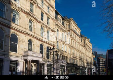 Colmore Row im Geschäftsviertel von Birmingham, Birmingham, Großbritannien Stockfoto