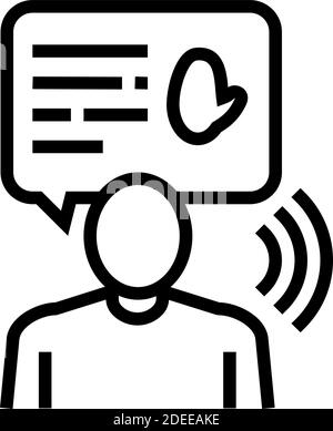 Abbildung des Symbols für menschliche Grußansage Stock Vektor