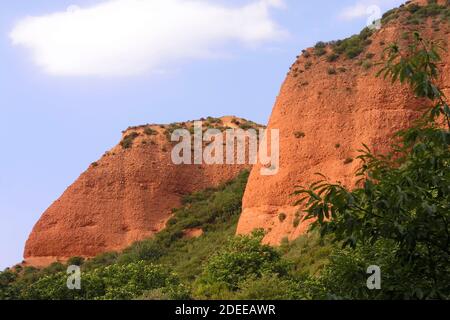 Las Medulas Historische römische Goldmine, UNESCO-Weltkulturerbe, Kulturlandschaft, Region El Bierzo, Leon Provinz, Kastilien und Leon, Spanien, Europa Stockfoto