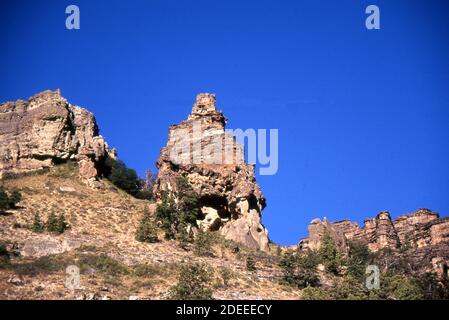 Patagonien Argentinien. Encantado Valley, Provinz Neuquen (gescannt von Fujichrome Provia) Stockfoto