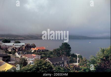 Chiloé Island, Chile. Ancud (gescannt von Fujichrome Provia) Stockfoto