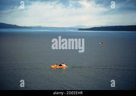Chiloé Island, Chile. Ancud (gescannt von Fujichrome Provia) Stockfoto