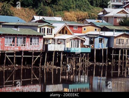 Chiloé Island, Chile. Ancud (gescannt von Fujichrome Provia) Stockfoto