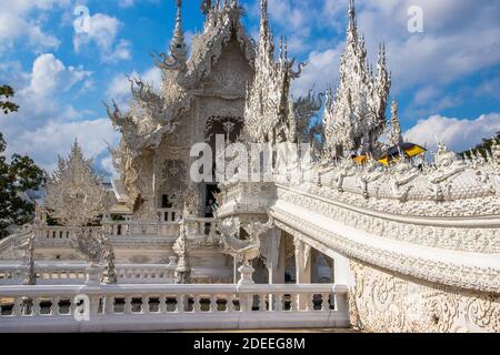 Wat Rong Khun in Chiang Rai Nord Thailand Stockfoto