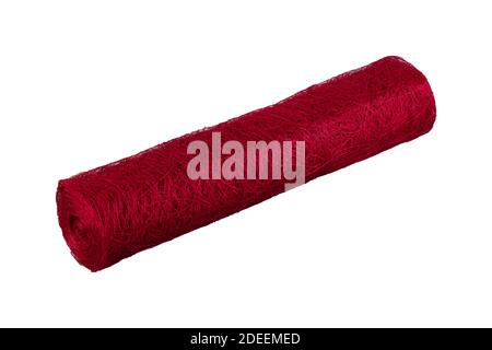 Abaca-Qualität. Handgefertigtes Abaca-Kunstfaserblech. Abaca Scrunch Netzrolle. Dies kann für Blumenarrangements und Dekorationen, DIY Handwerk und proj verwendet werden Stockfoto