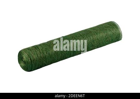 Abaca-Qualität. Handgefertigtes Abaca-Kunstfaserblech. Abaca Scrunch Netzrolle. Dies kann für Blumenarrangements und Dekorationen, DIY Handwerk und proj verwendet werden Stockfoto