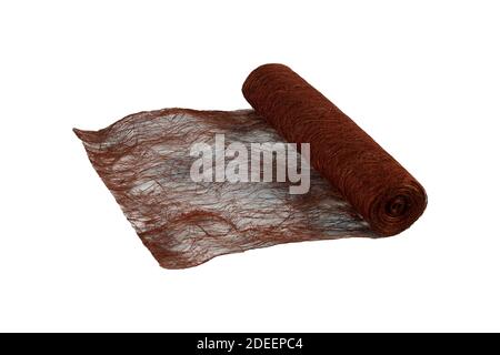 Abaca-Qualität. Handgefertigtes Abaca-Kunstfaserblech. Abaca Scrunch Netzrolle. Dies kann für Blumenarrangements und Dekorationen, DIY Handwerk und proj verwendet werden Stockfoto