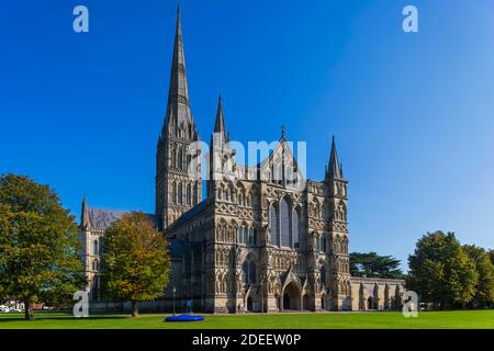 England, Wiltshire, Salisbury Kathedrale von Salisbury Stockfoto