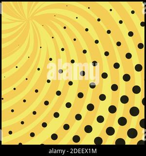 Orange Comic-Zoom mit Linien und Leuchten - Vektor-Illustration Stock Vektor