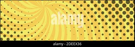 Orange Comic-Zoom mit Linien und Leuchten - Vektor-Illustration Stock Vektor