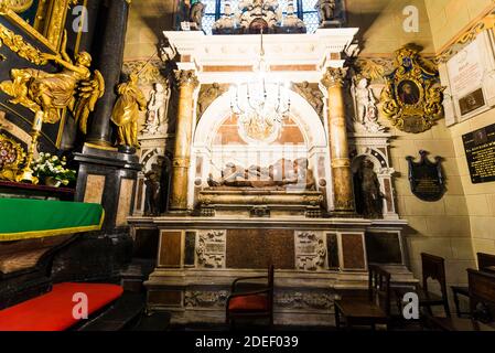 Kapelle unserer Lieben Frau von Ostrobramskiej. Basilika der Heiligen Maria. Krakau, Kreis Kraków, Woiwodschaft Kleinpolen, Polen, Europa Stockfoto