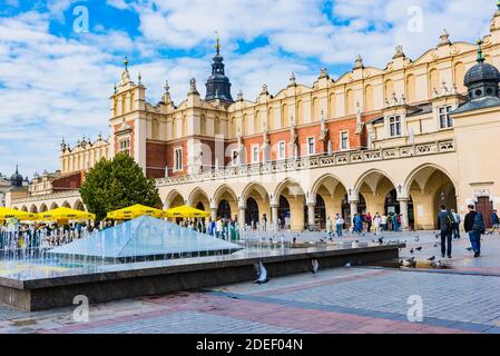 Kraków Tuchhalle. Hauptmarkt. Krakau, Kreis Kraków, Woiwodschaft Kleinpolen, Polen, Europa Stockfoto