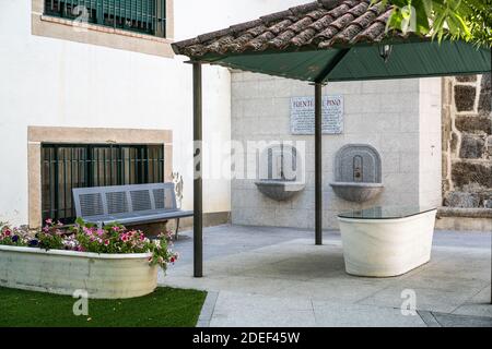 Straße der Baños de Montemayor, Spanien, Europa Stockfoto