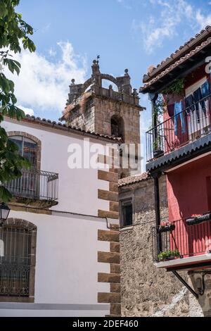 Straße der Baños de Montemayor, Spanien, Europa Stockfoto